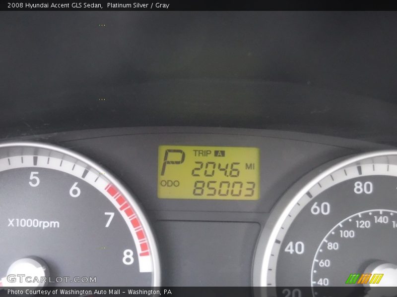 Platinum Silver / Gray 2008 Hyundai Accent GLS Sedan