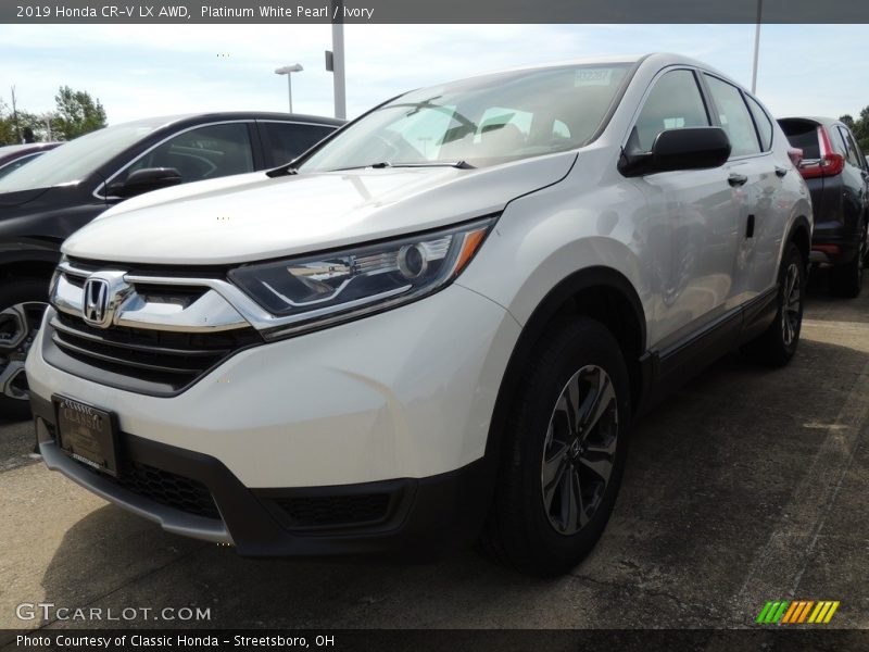 Platinum White Pearl / Ivory 2019 Honda CR-V LX AWD