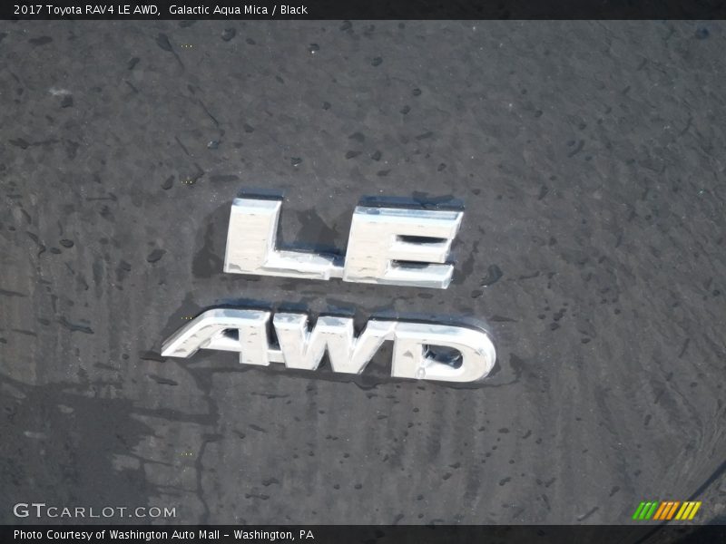 Galactic Aqua Mica / Black 2017 Toyota RAV4 LE AWD