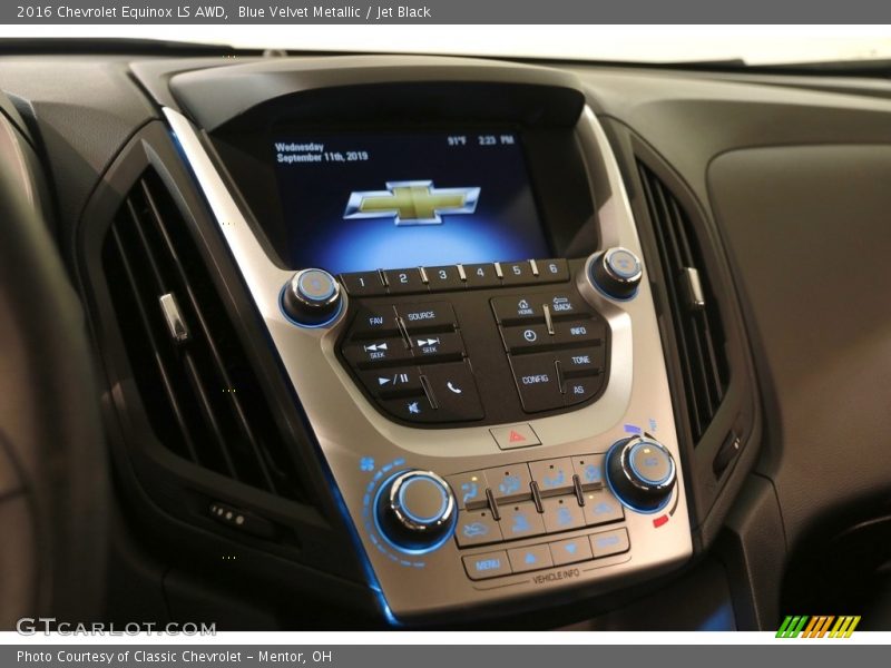 Blue Velvet Metallic / Jet Black 2016 Chevrolet Equinox LS AWD