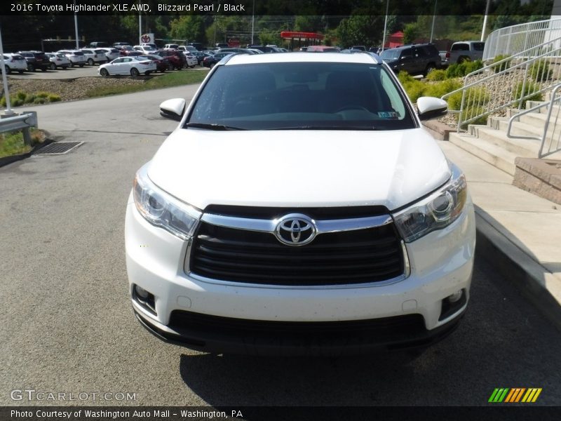 Blizzard Pearl / Black 2016 Toyota Highlander XLE AWD