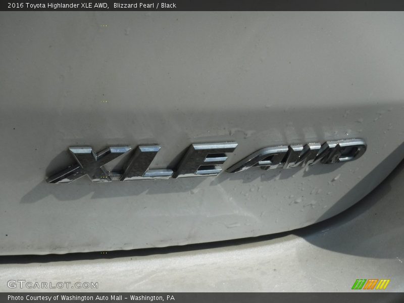 Blizzard Pearl / Black 2016 Toyota Highlander XLE AWD
