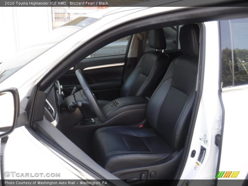 Blizzard Pearl / Black 2016 Toyota Highlander XLE AWD
