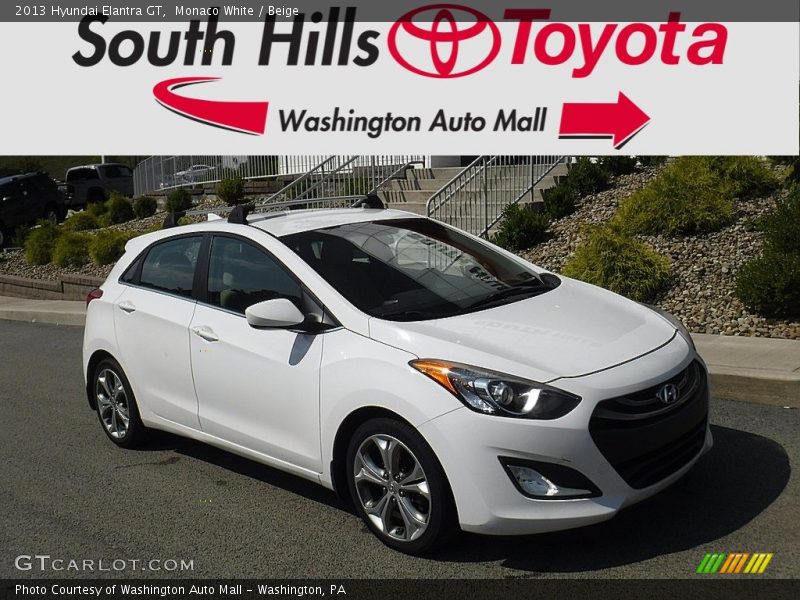Monaco White / Beige 2013 Hyundai Elantra GT