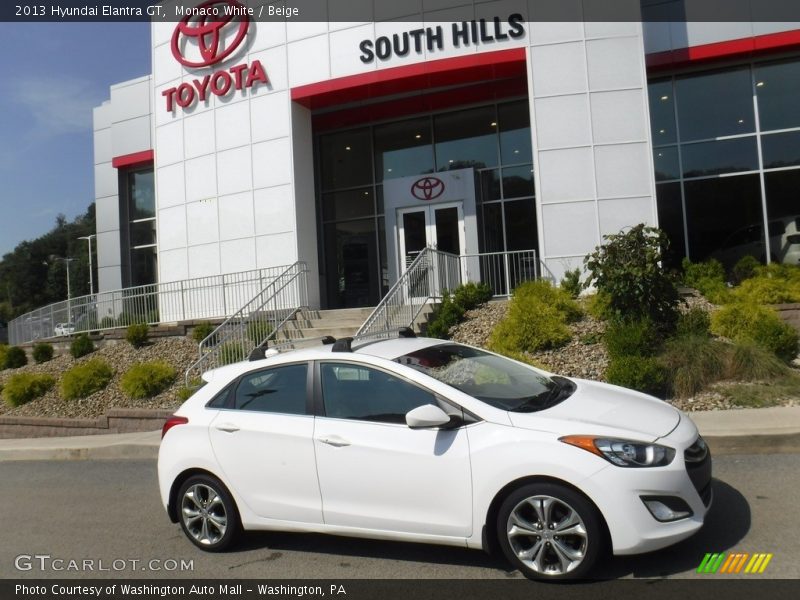 Monaco White / Beige 2013 Hyundai Elantra GT