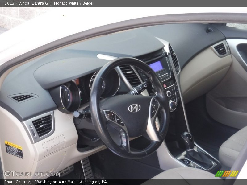 Monaco White / Beige 2013 Hyundai Elantra GT