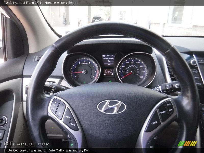 Monaco White / Beige 2013 Hyundai Elantra GT