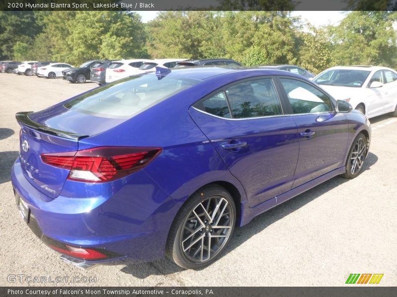 Lakeside Blue / Black 2020 Hyundai Elantra Sport