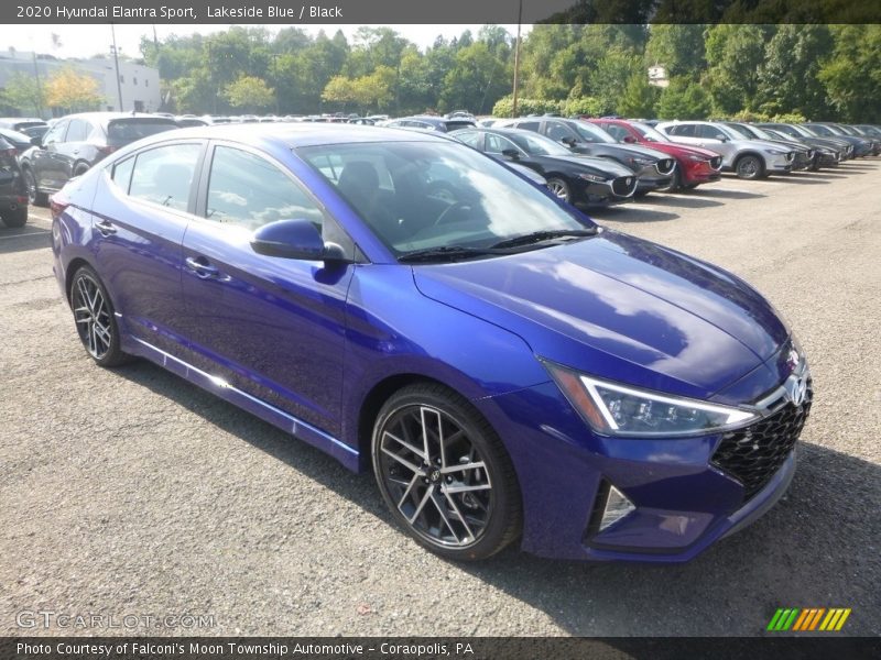 Lakeside Blue / Black 2020 Hyundai Elantra Sport