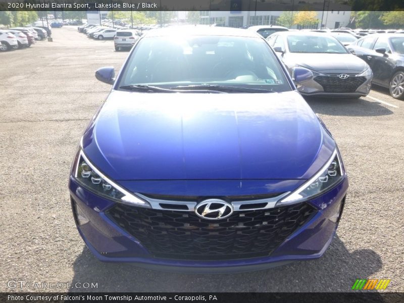 Lakeside Blue / Black 2020 Hyundai Elantra Sport