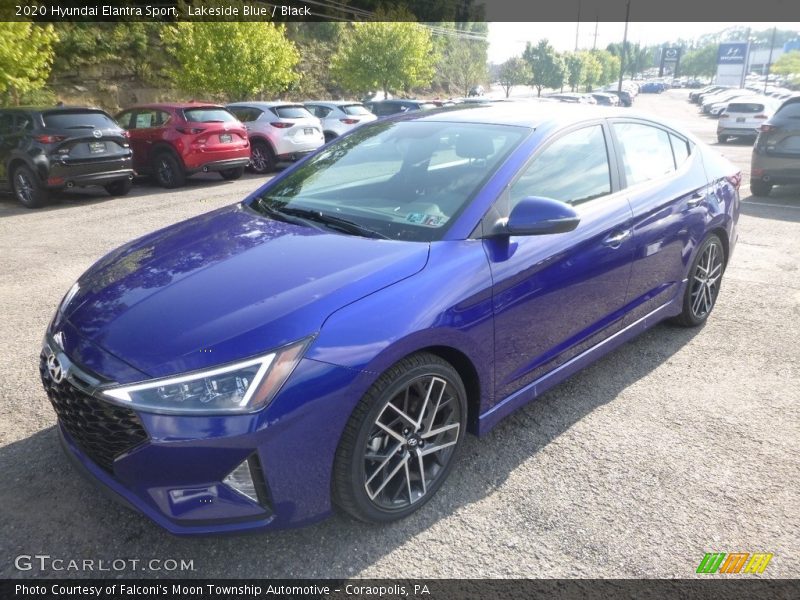 Lakeside Blue / Black 2020 Hyundai Elantra Sport