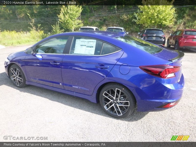 Lakeside Blue / Black 2020 Hyundai Elantra Sport