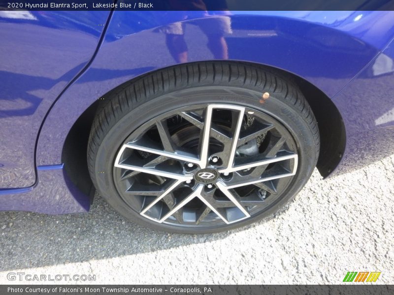 Lakeside Blue / Black 2020 Hyundai Elantra Sport