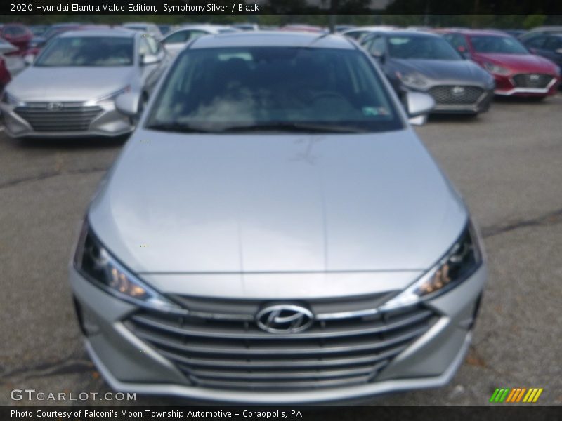 Symphony Silver / Black 2020 Hyundai Elantra Value Edition