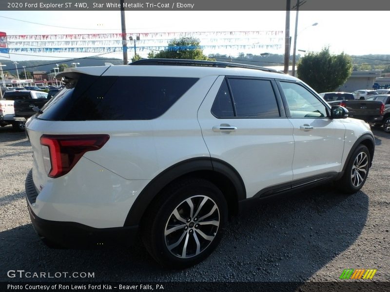 Star White Metallic Tri-Coat / Ebony 2020 Ford Explorer ST 4WD