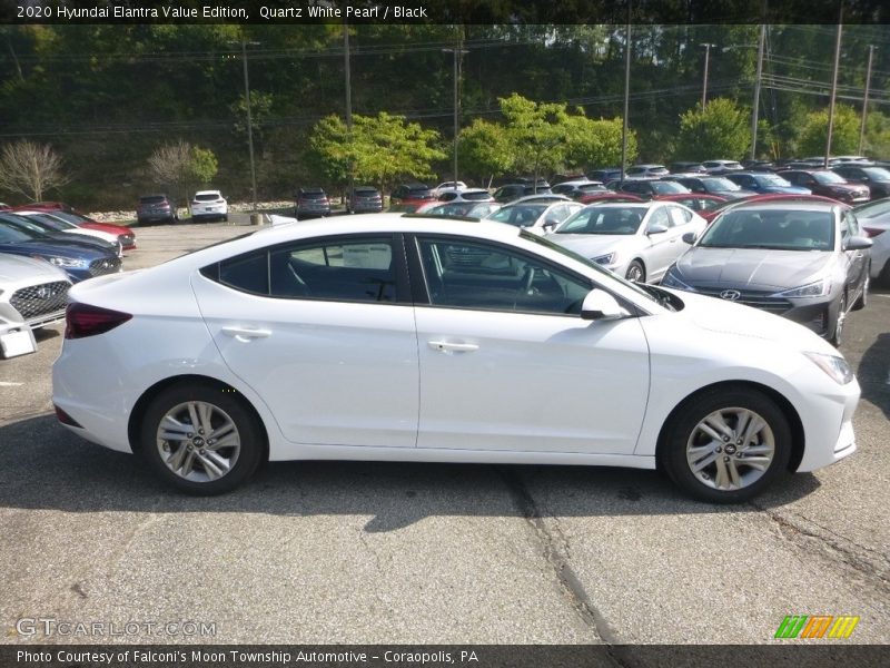 Quartz White Pearl / Black 2020 Hyundai Elantra Value Edition