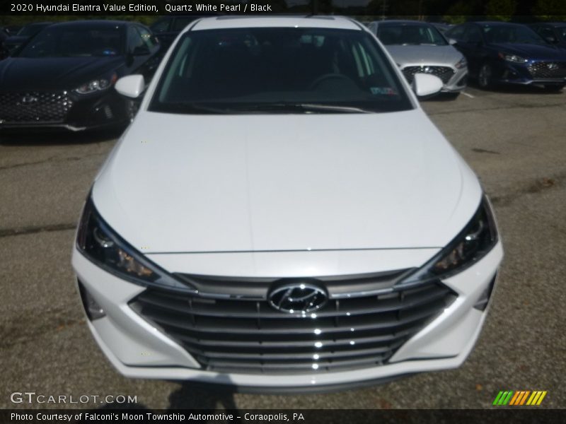 Quartz White Pearl / Black 2020 Hyundai Elantra Value Edition