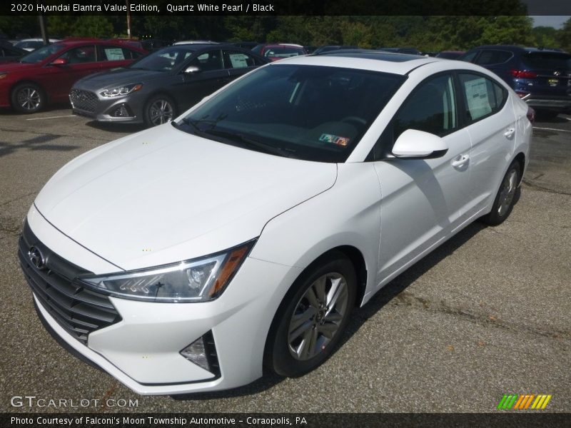 Quartz White Pearl / Black 2020 Hyundai Elantra Value Edition