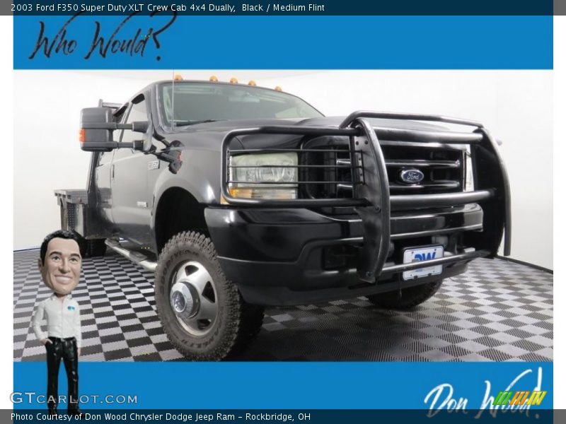 Black / Medium Flint 2003 Ford F350 Super Duty XLT Crew Cab 4x4 Dually