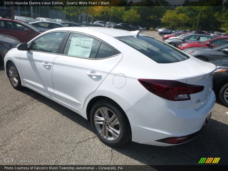 Quartz White Pearl / Black 2020 Hyundai Elantra Value Edition