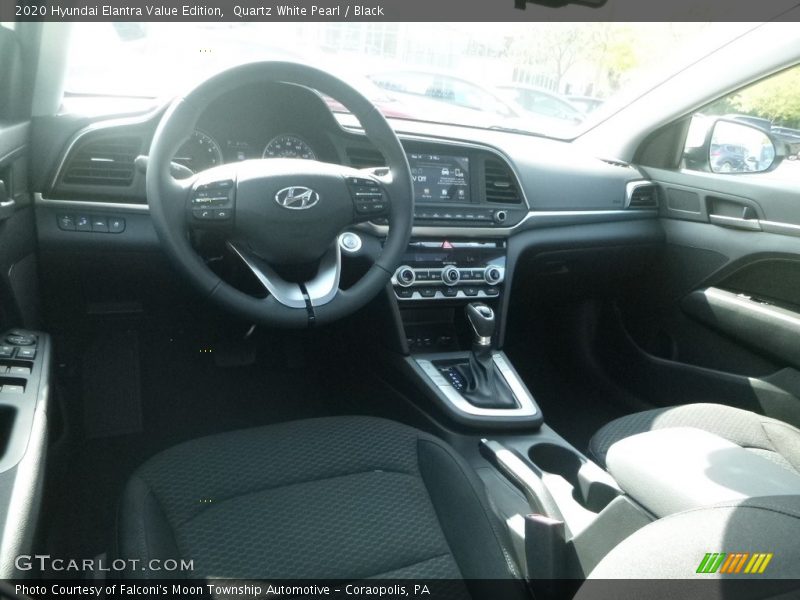 Quartz White Pearl / Black 2020 Hyundai Elantra Value Edition