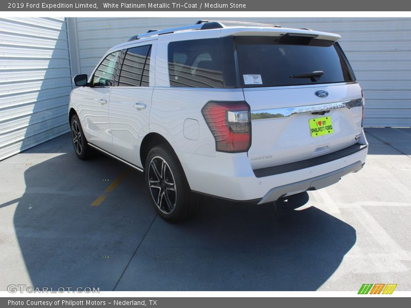 White Platinum Metallic Tri-Coat / Medium Stone 2019 Ford Expedition Limited