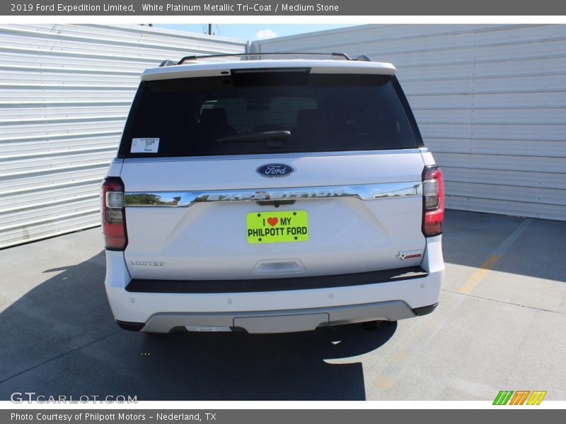 White Platinum Metallic Tri-Coat / Medium Stone 2019 Ford Expedition Limited