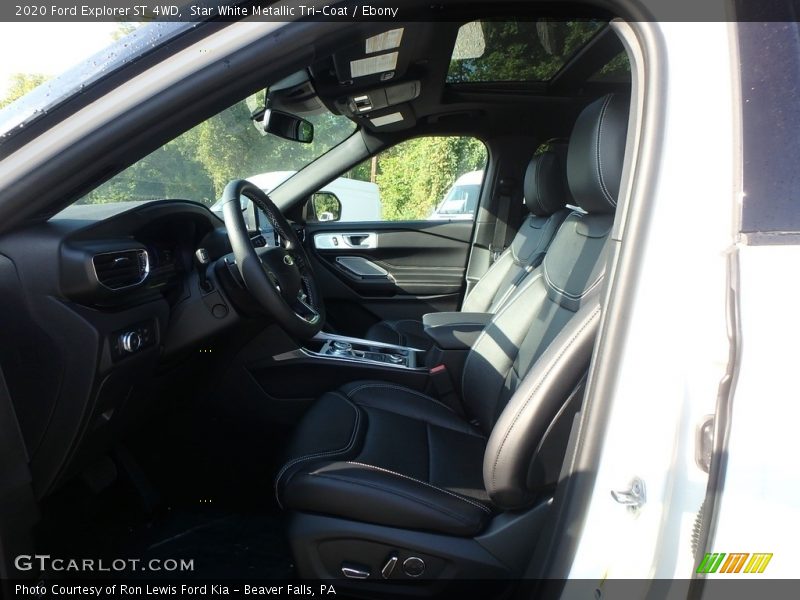 Star White Metallic Tri-Coat / Ebony 2020 Ford Explorer ST 4WD
