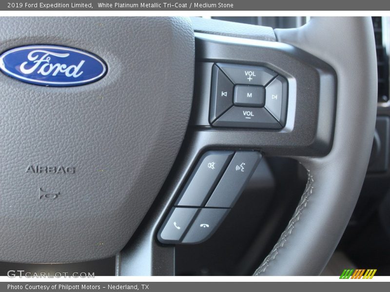 White Platinum Metallic Tri-Coat / Medium Stone 2019 Ford Expedition Limited