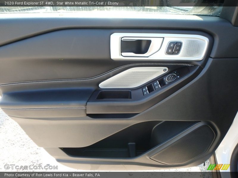 Star White Metallic Tri-Coat / Ebony 2020 Ford Explorer ST 4WD