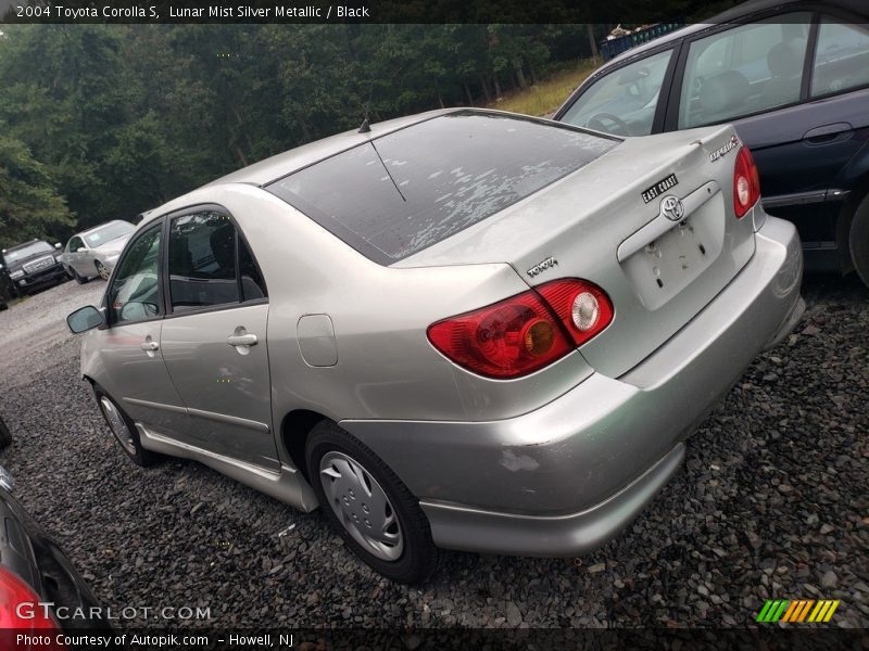 Lunar Mist Silver Metallic / Black 2004 Toyota Corolla S