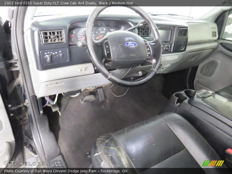 Black / Medium Flint 2003 Ford F350 Super Duty XLT Crew Cab 4x4 Dually