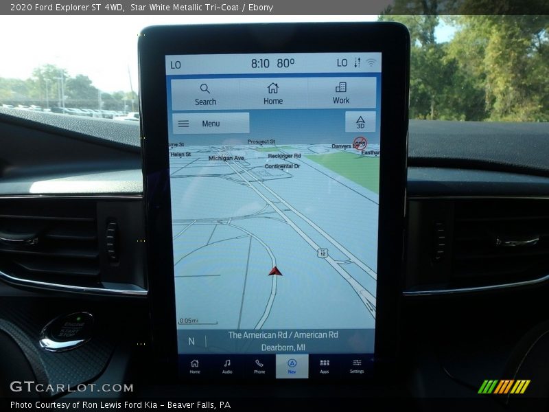 Star White Metallic Tri-Coat / Ebony 2020 Ford Explorer ST 4WD