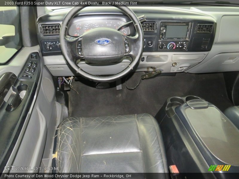 Black / Medium Flint 2003 Ford F350 Super Duty XLT Crew Cab 4x4 Dually