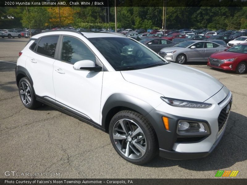 Chalk White / Black 2020 Hyundai Kona Ultimate AWD