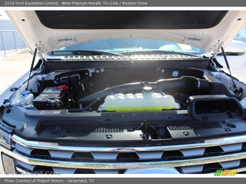 White Platinum Metallic Tri-Coat / Medium Stone 2019 Ford Expedition Limited