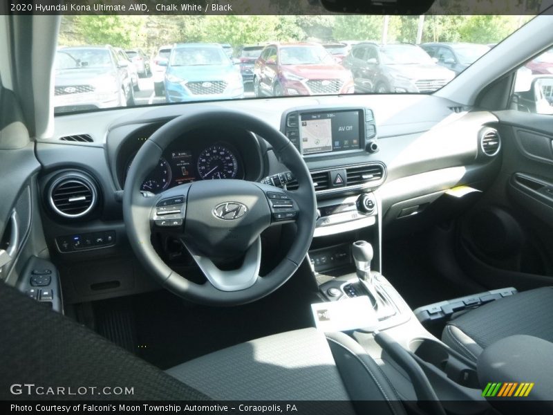 Chalk White / Black 2020 Hyundai Kona Ultimate AWD