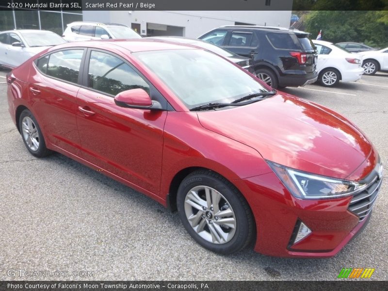 Scarlet Red Pearl / Beige 2020 Hyundai Elantra SEL