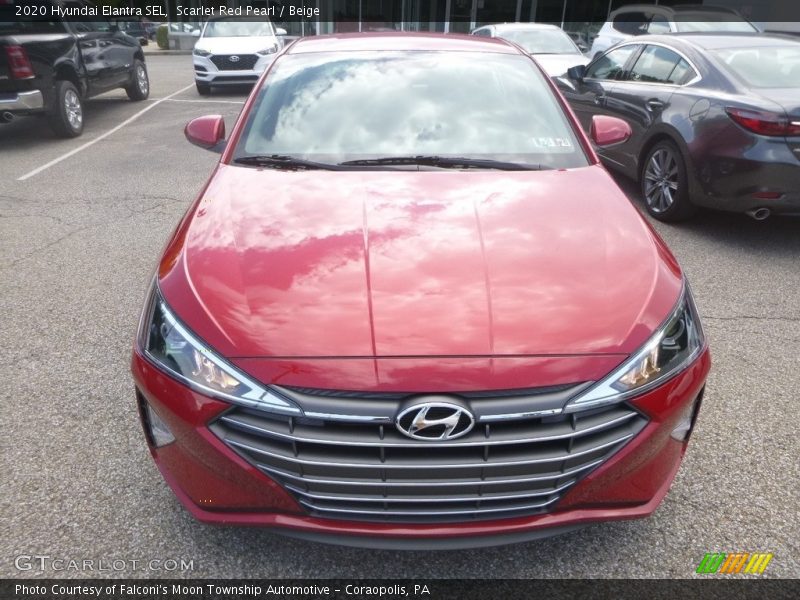 Scarlet Red Pearl / Beige 2020 Hyundai Elantra SEL