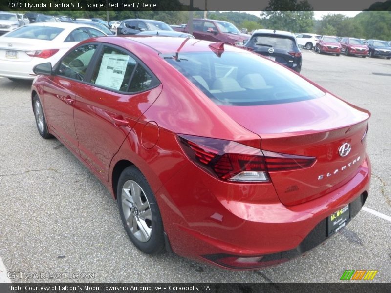 Scarlet Red Pearl / Beige 2020 Hyundai Elantra SEL