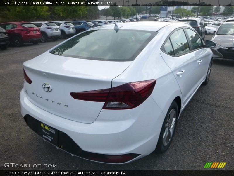 Quartz White Pearl / Black 2020 Hyundai Elantra Value Edition