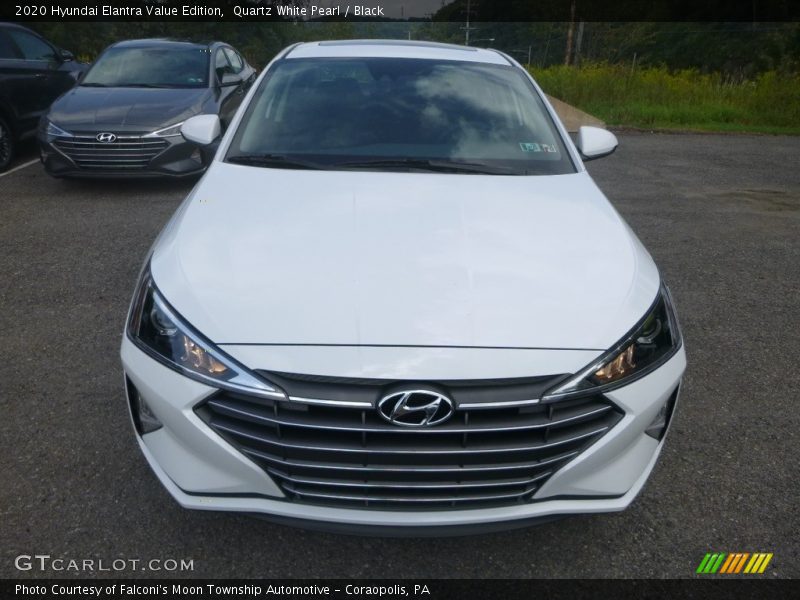 Quartz White Pearl / Black 2020 Hyundai Elantra Value Edition