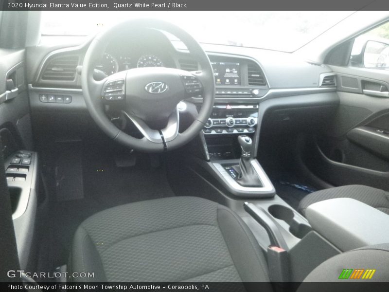 Quartz White Pearl / Black 2020 Hyundai Elantra Value Edition