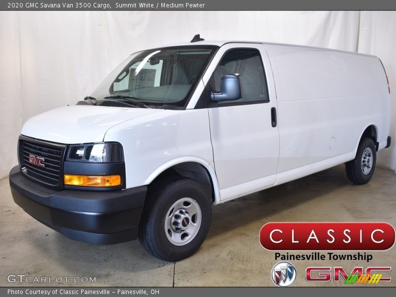 Summit White / Medium Pewter 2020 GMC Savana Van 3500 Cargo