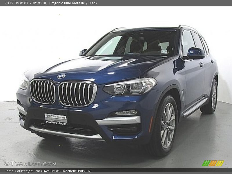 Phytonic Blue Metallic / Black 2019 BMW X3 xDrive30i