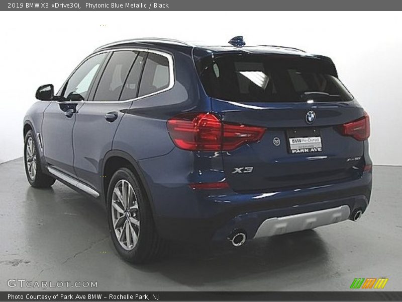 Phytonic Blue Metallic / Black 2019 BMW X3 xDrive30i