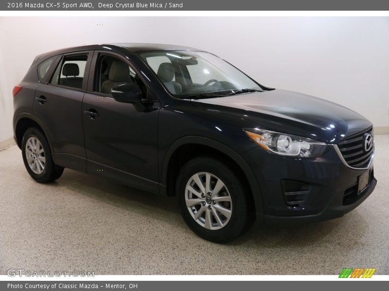 Deep Crystal Blue Mica / Sand 2016 Mazda CX-5 Sport AWD