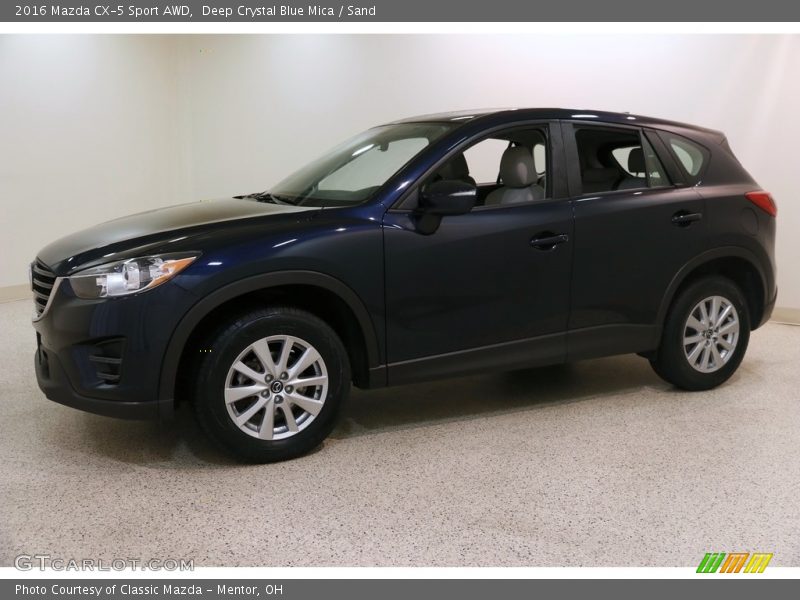 Deep Crystal Blue Mica / Sand 2016 Mazda CX-5 Sport AWD