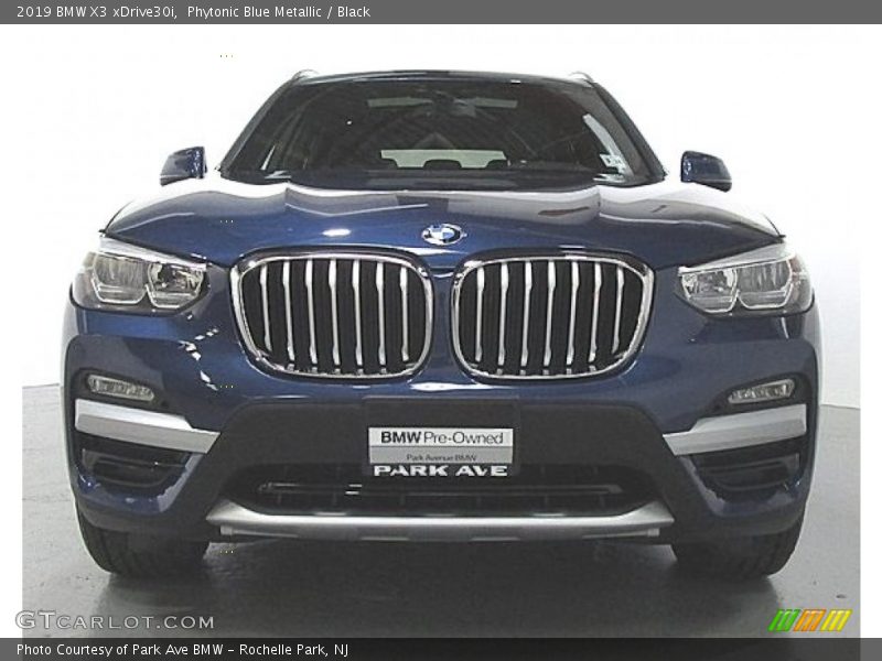 Phytonic Blue Metallic / Black 2019 BMW X3 xDrive30i