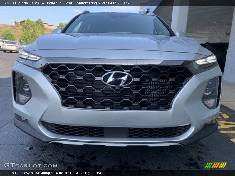 Shimmering Silver Pearl / Black 2020 Hyundai Santa Fe Limited 2.0 AWD